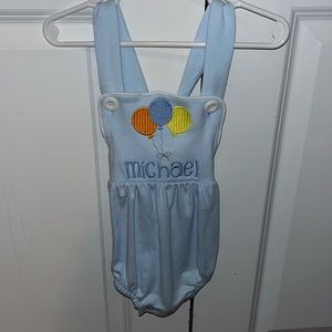 NWOT Monogrammed “Michael” b-day Romper